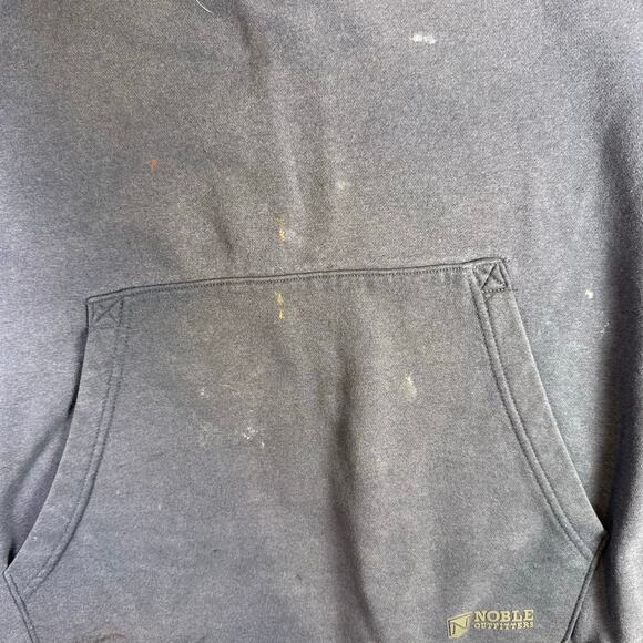 Noble Outfitters oversized distressed 1/4 zip navy sweatshirt mens XXL - Picture 3 of 6